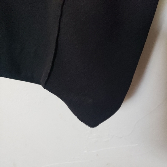 Zara Women's Large Black Cropped Dress Pants Trousers Seam Front Work Business - Picture 3 of 8